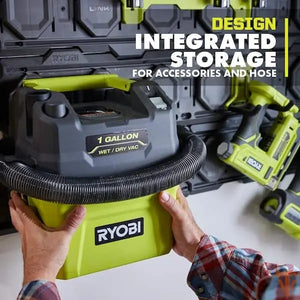 RYOBI ONE+ 18V Cordless 1 Gal. Wet/Dry Vacuum – Tool Only – Open Box RYOBI