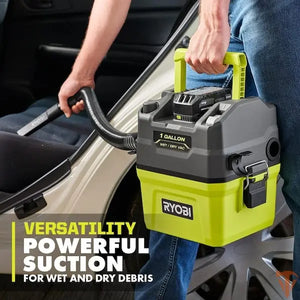 RYOBI ONE+ 18V Cordless 1 Gal. Wet/Dry Vacuum – Tool Only – Open Box RYOBI