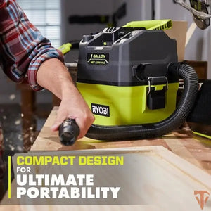 RYOBI ONE+ 18V Cordless 1 Gal. Wet/Dry Vacuum – Tool Only – Open Box RYOBI