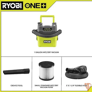 RYOBI ONE+ 18V Cordless 1 Gal. Wet/Dry Vacuum – Tool Only – Open Box RYOBI