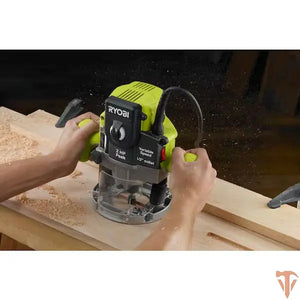 RYOBI 2 HP Corded Plunge Router 10 Amp for Woodworking Applications RYOBI