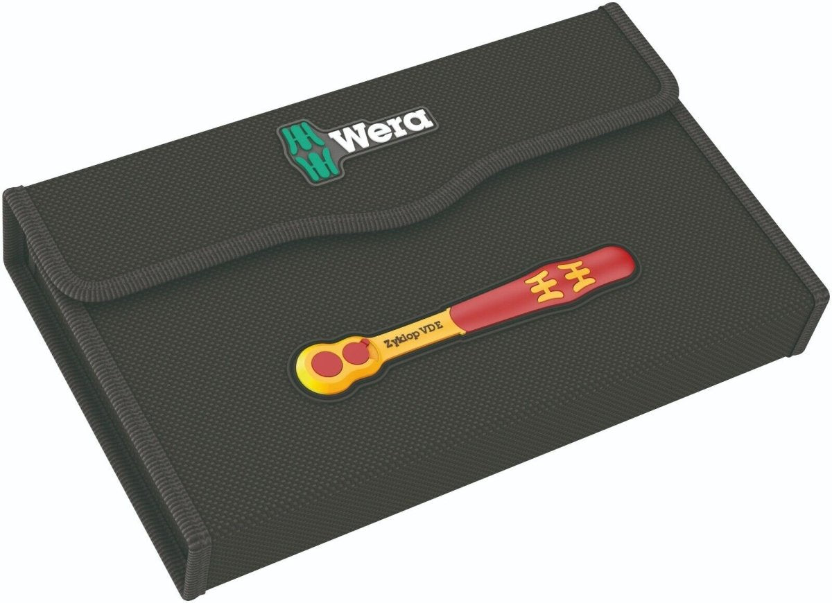Wera 8100 SB VDE Insulated Socket Wrench Set 3/8" Drive 17 Pieces Wera