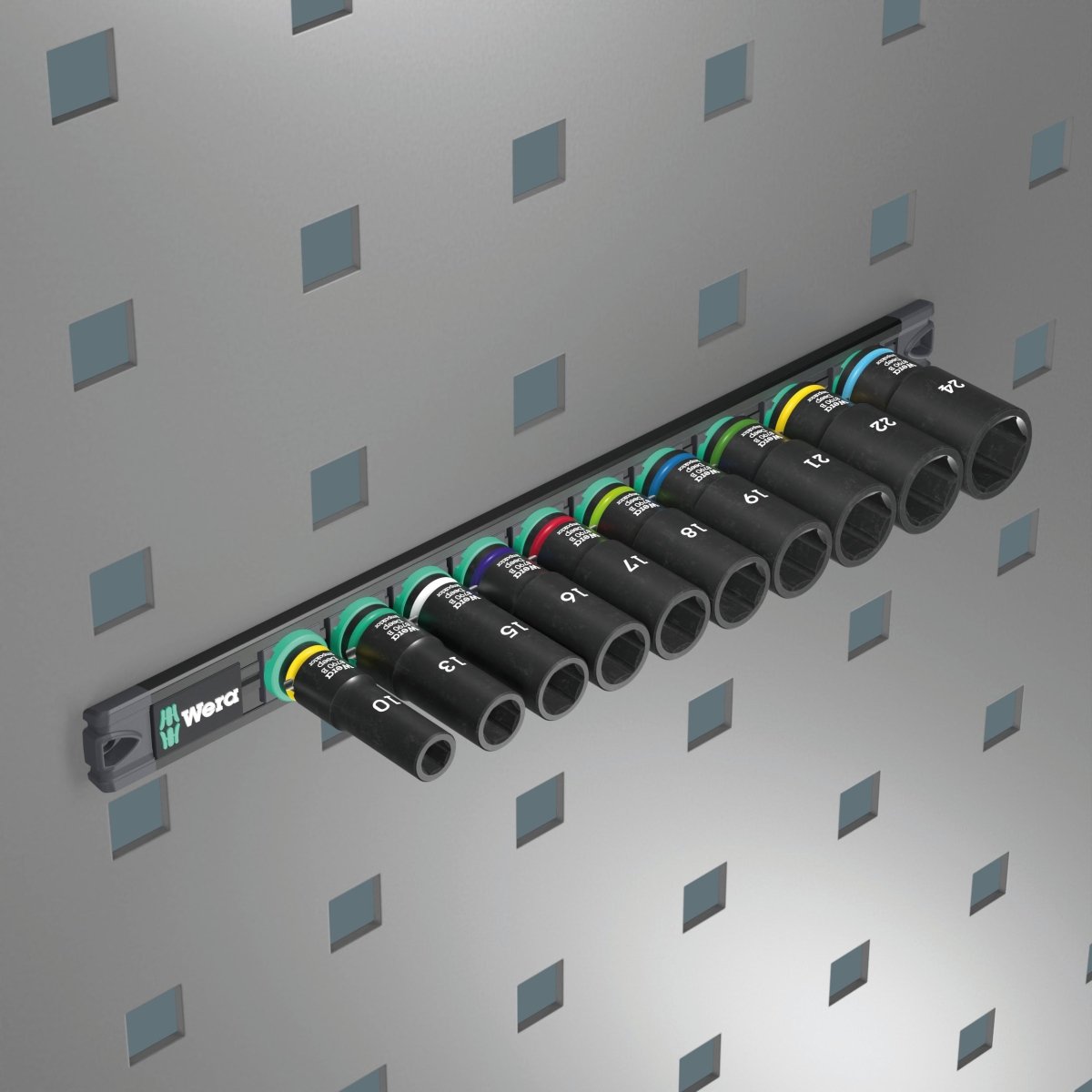 Wera 9660 Magnetic Rail B Impaktor Deep 1 Socket Set 3/8" Metric 05005590001 Mr. Tools