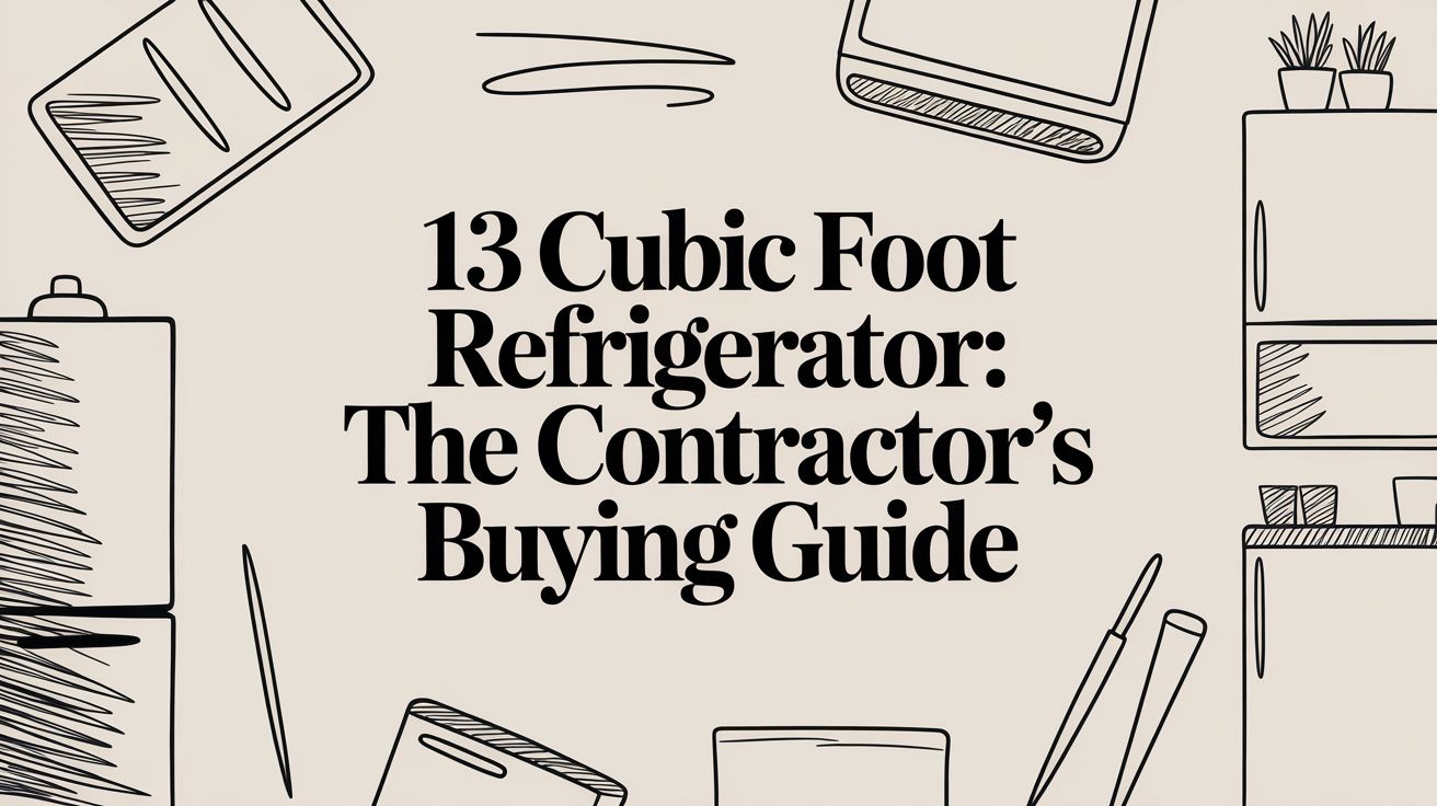 13 Cubic Foot Refrigerator: The Contractor's Buying Guide