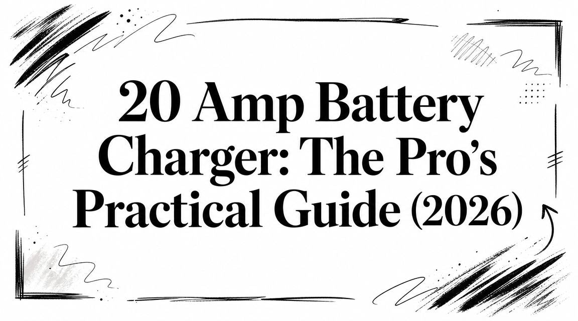 20 Amp Battery Charger: The Pro's Practical Guide (2026)