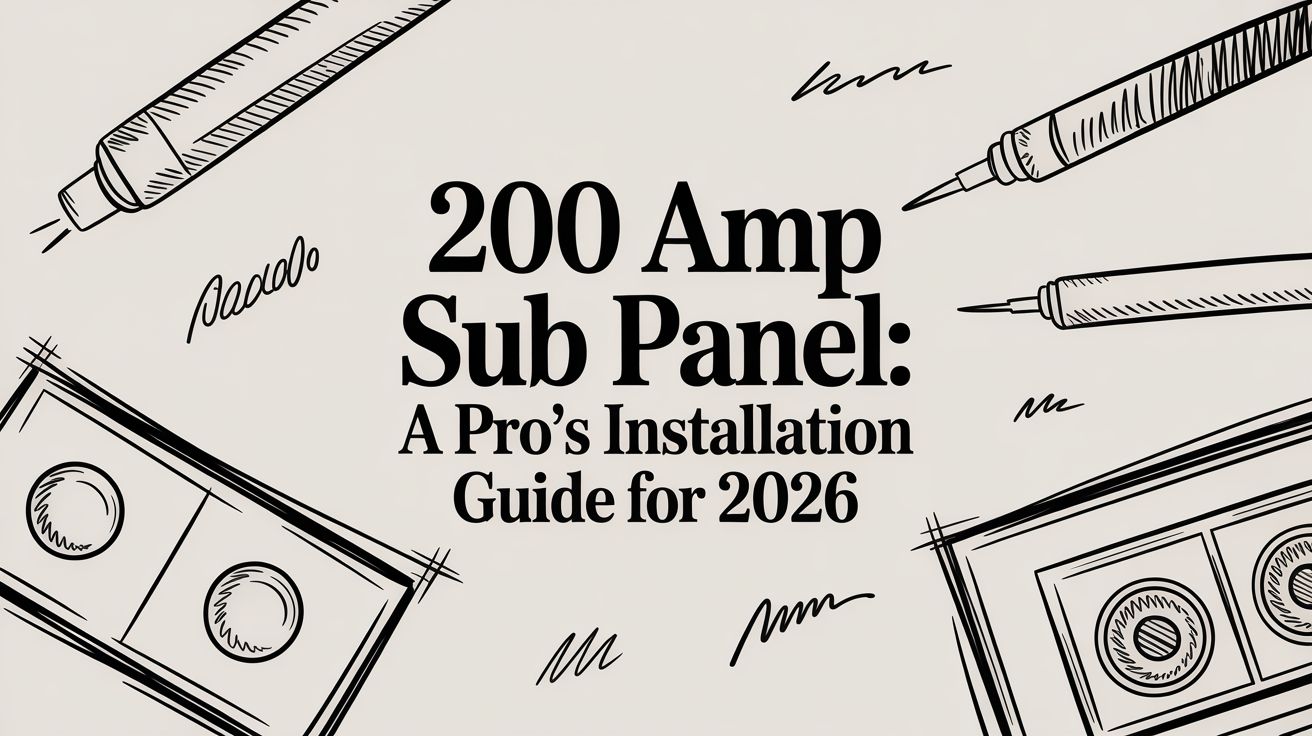 200 Amp Sub Panel: A Pro's Installation Guide for 2026