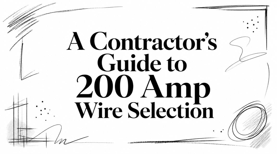 A Contractor's Guide to 200 Amp Wire Selection in 2026