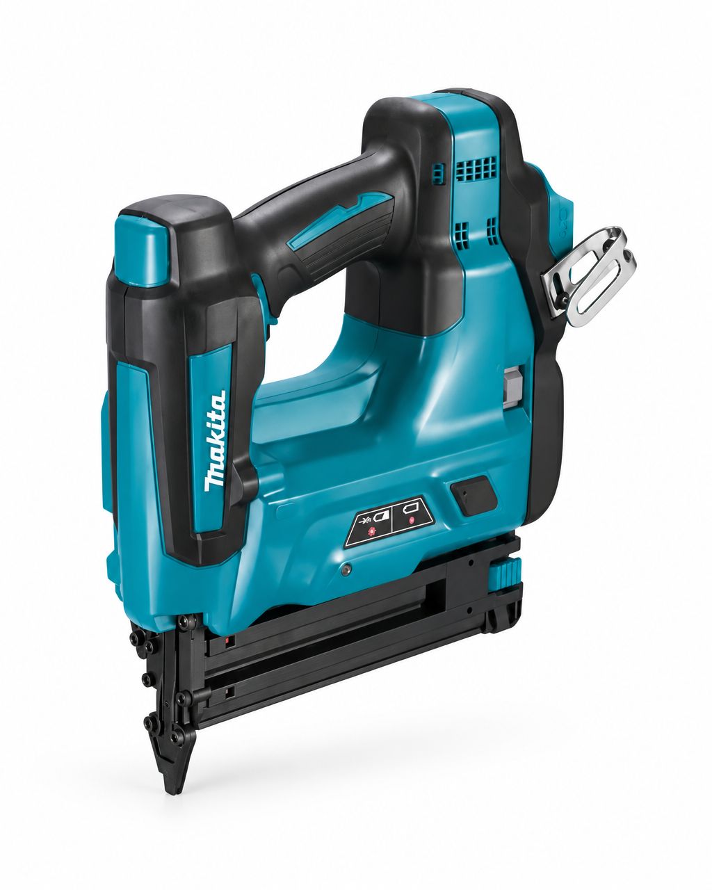 Makita cordless brad nailer shown against a clean white studio background