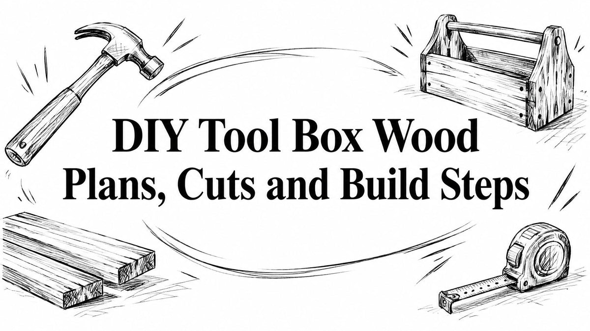 DIY Tool Box Wood Plans, Cuts and Build Steps