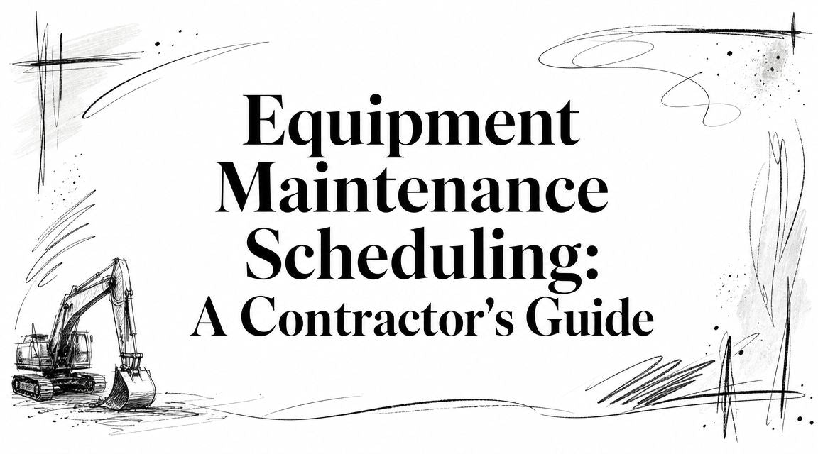 Equipment Maintenance Scheduling: A Contractor's Guide