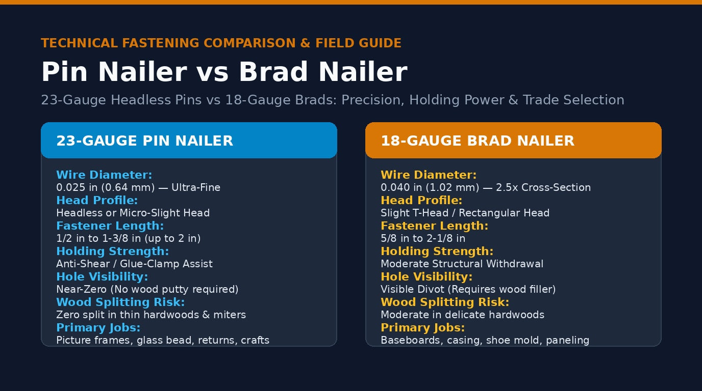 Pin Nailer vs Brad Nailer: Which One Belongs in Your Kit - Value Tools Co