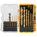 DEWALT 14-Piece Titanium Nitride Coated HSS Jobber Length Twist Drill Bit Set DEWALT