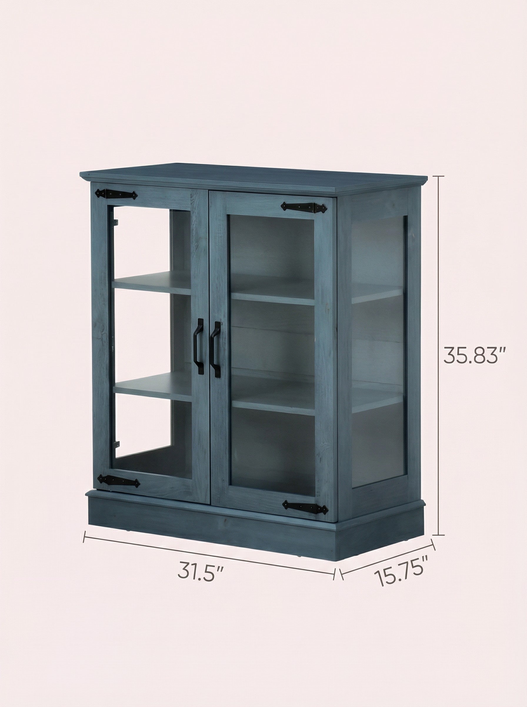Modern Glass Door Cabinet – 3 Styles | Adjustable Shelves | Compact Storage Cupboard 2Dropme