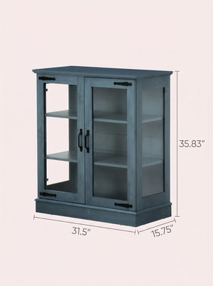 Modern Glass Door Cabinet – 3 Styles | Adjustable Shelves | Compact Storage Cupboard 2Dropme