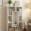 7-Tier Cube Bookshelf, Tall Narrow Bookcase for Small Spaces 2Dropme
