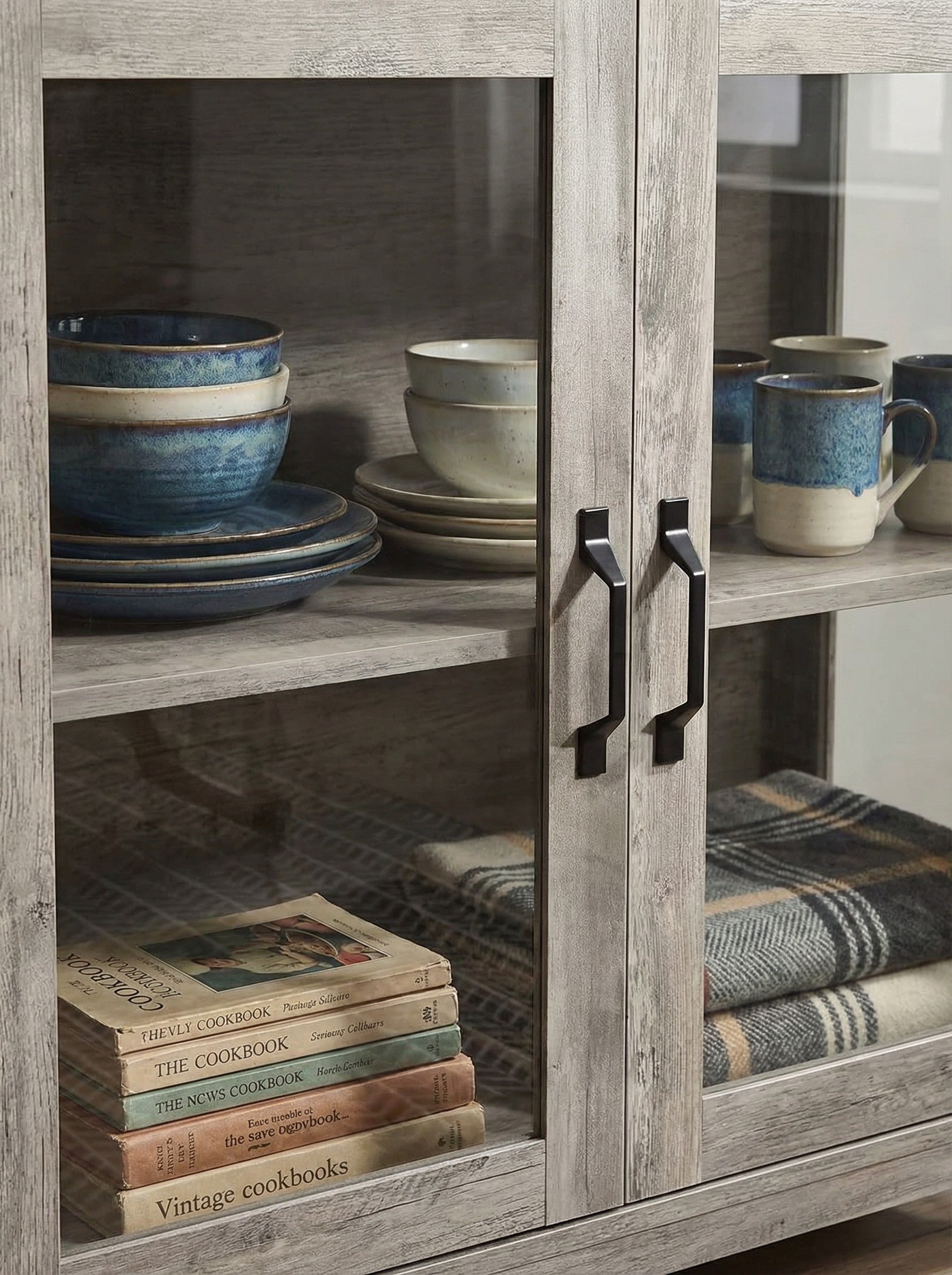 Modern Glass Door Cabinet – 3 Styles | Adjustable Shelves | Compact Storage Cupboard 2Dropme