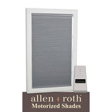 allen + roth Motorized Cellular Shade 35 in. x 72 in. Gray Room Darkening Blackout Cordless Motorized Cellular Shade