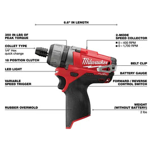 Milwaukee M12 3 tool combo kit screwdriver ratchet and light