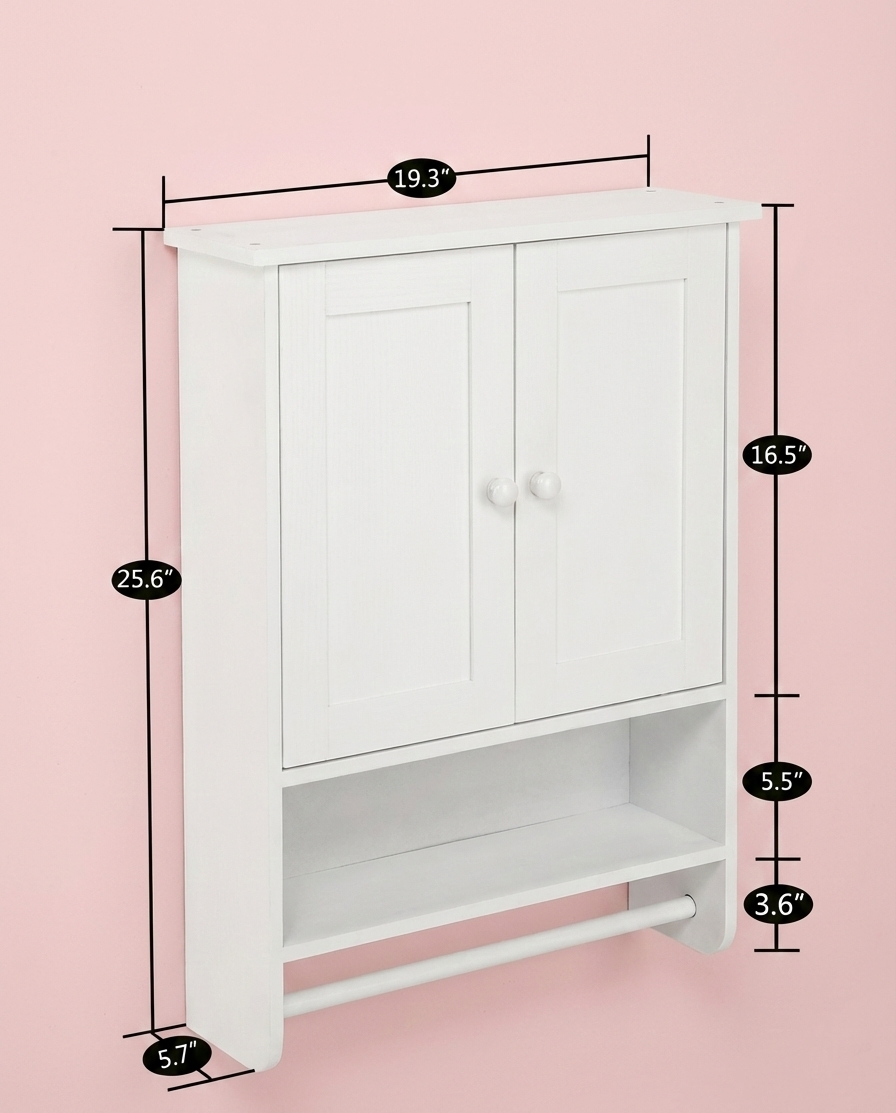 Modern Wall Mounted Bathroom & Kitchen Storage Cabinet – Space-Saving Organizer 2Dropme