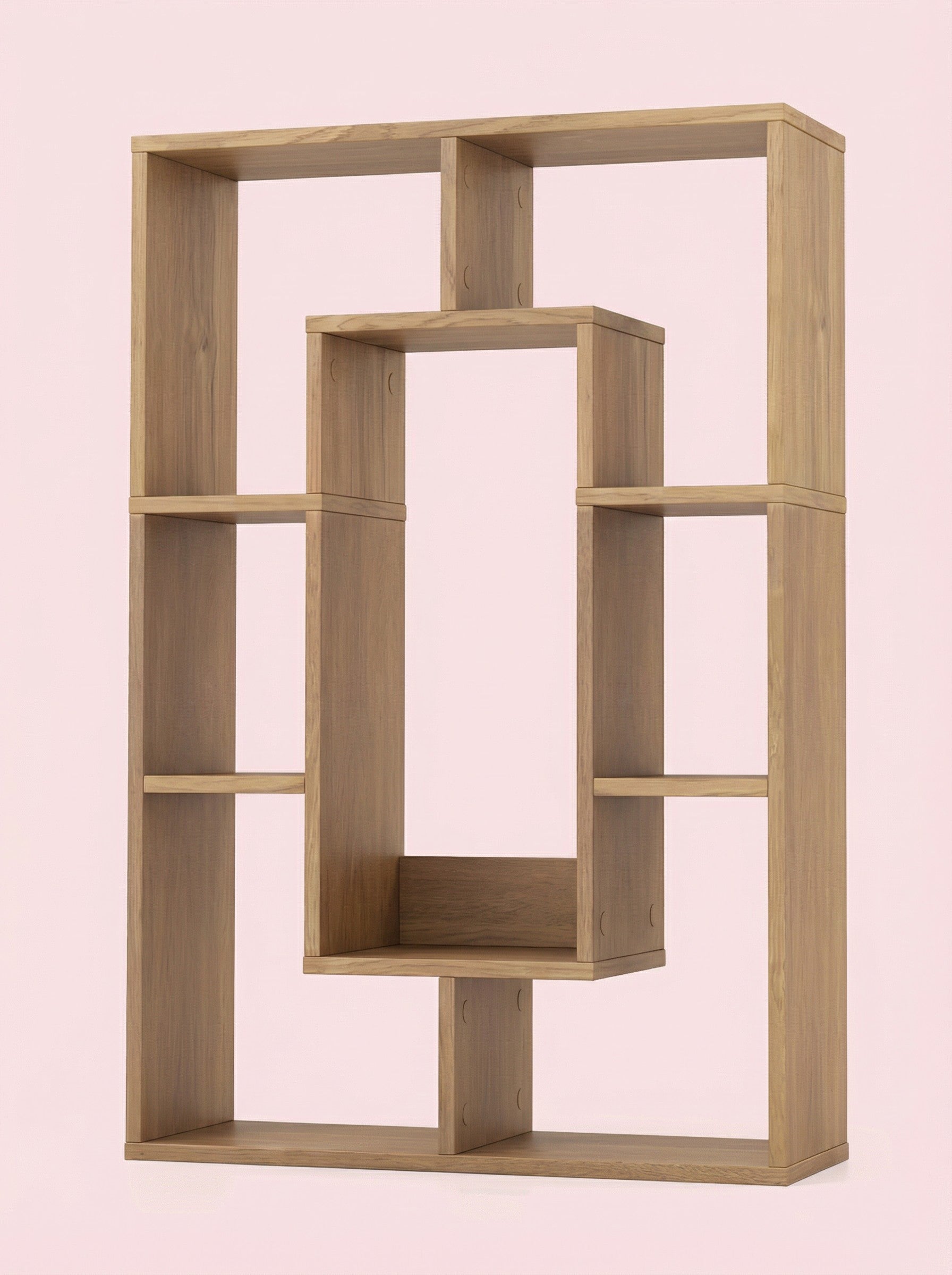 7-Tier Cube Bookshelf, Tall Narrow Bookcase for Small Spaces 2Dropme