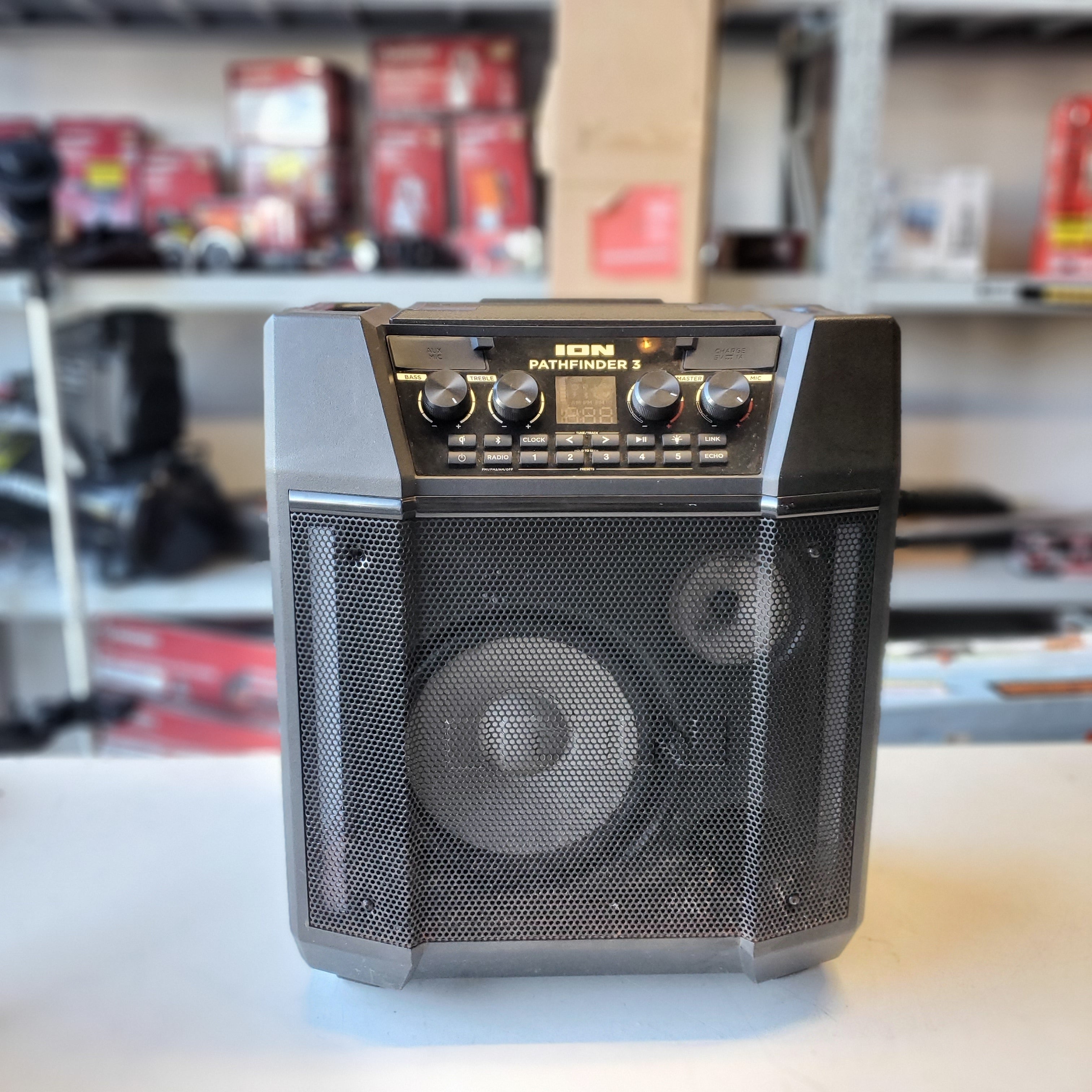 ION Pathfinder 3 Bluetooth Portable Speaker with Wireless Qi Charging