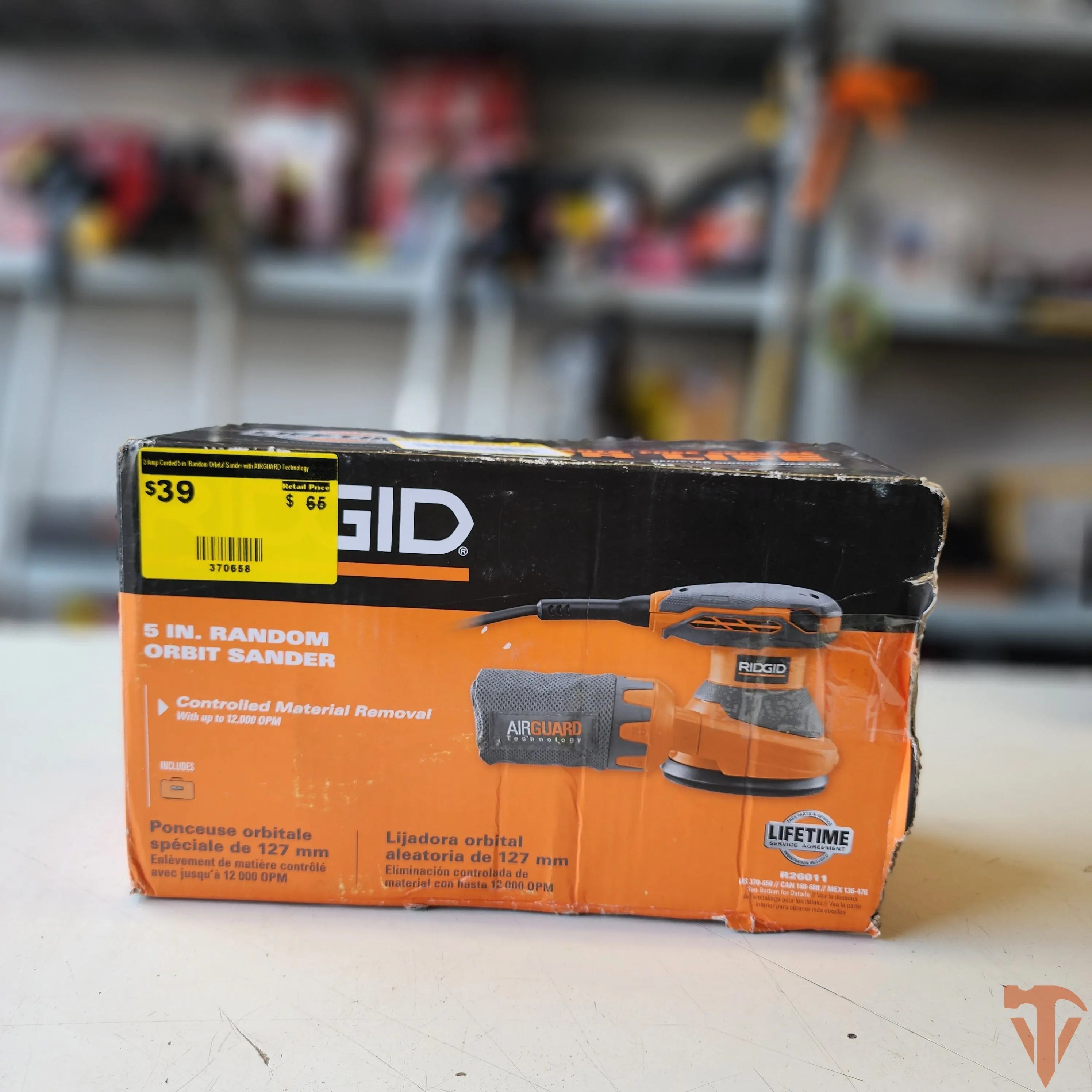 RIDGID 3 Amp Corded 5 in. Random Orbital Sander wi #condition_open-box