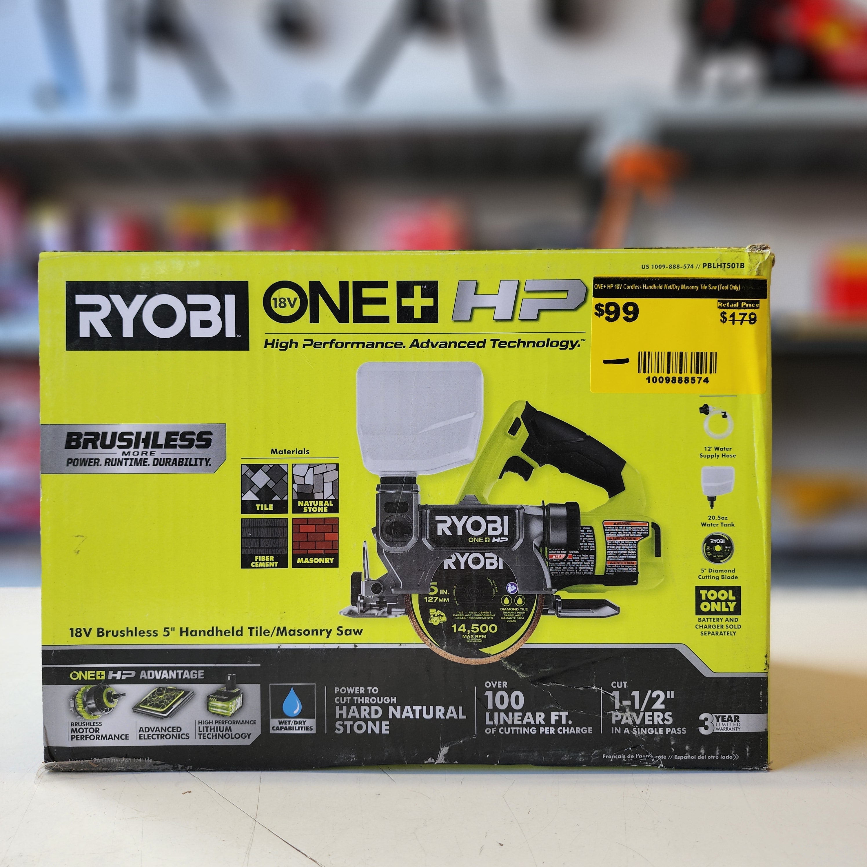 RYOBI ONE+ HP 18V Cordless Handheld Wet/Dry Masonr #condition_open-box