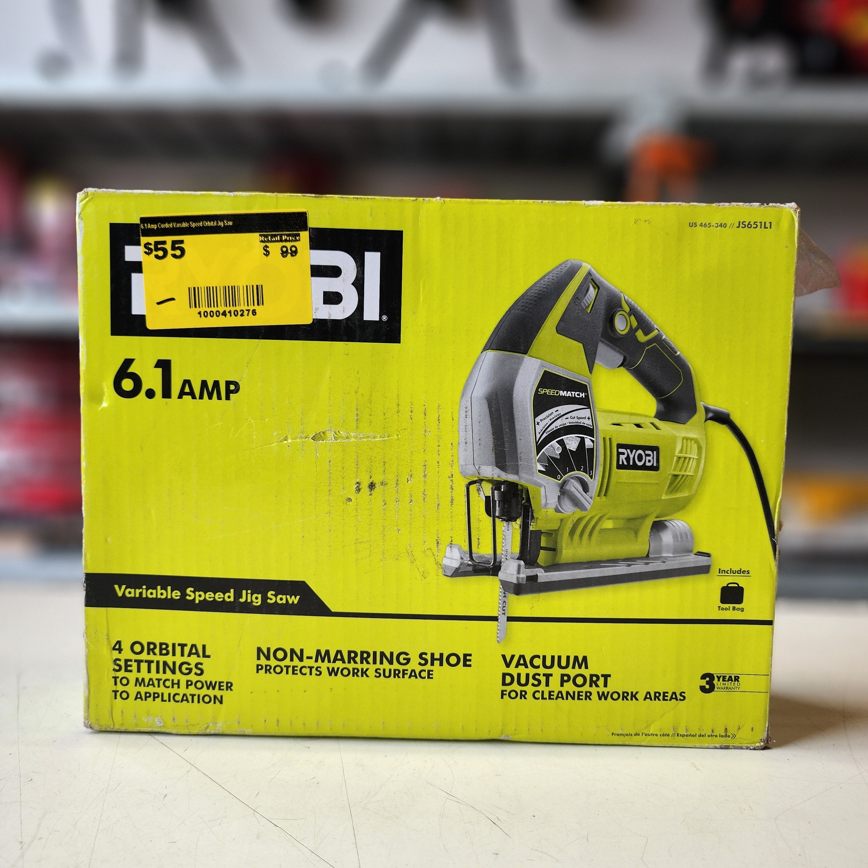 RYOBI 6.1 Amp Corded Variable Speed Orbital Jig Sa #condition_open-box