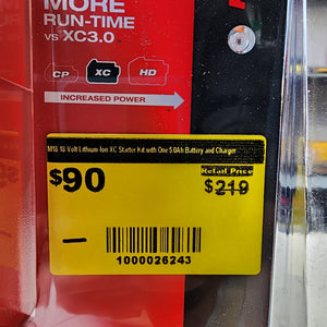 Milwaukee 18V REDLITHIUM XC starter kit product photo