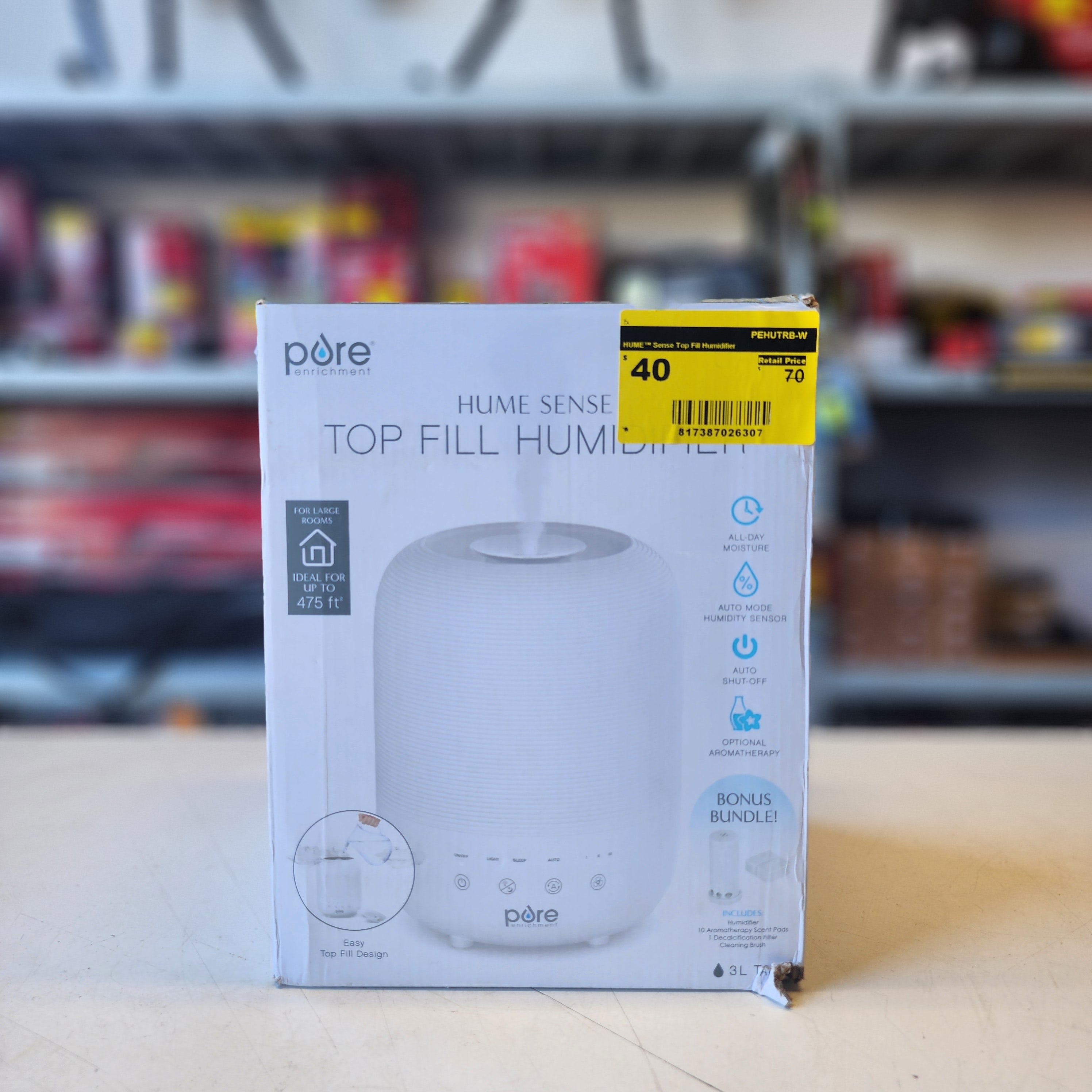 Digital display humidifier with adjustable mist settings