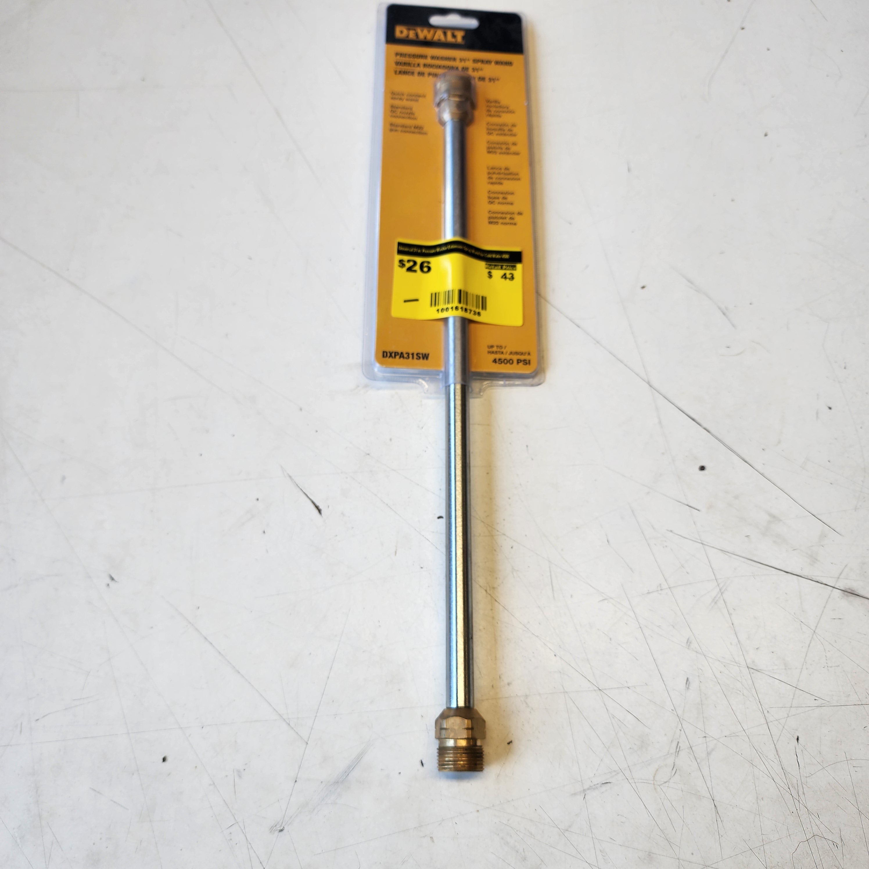 DEWALT pressure washer wand for driveway cleaning