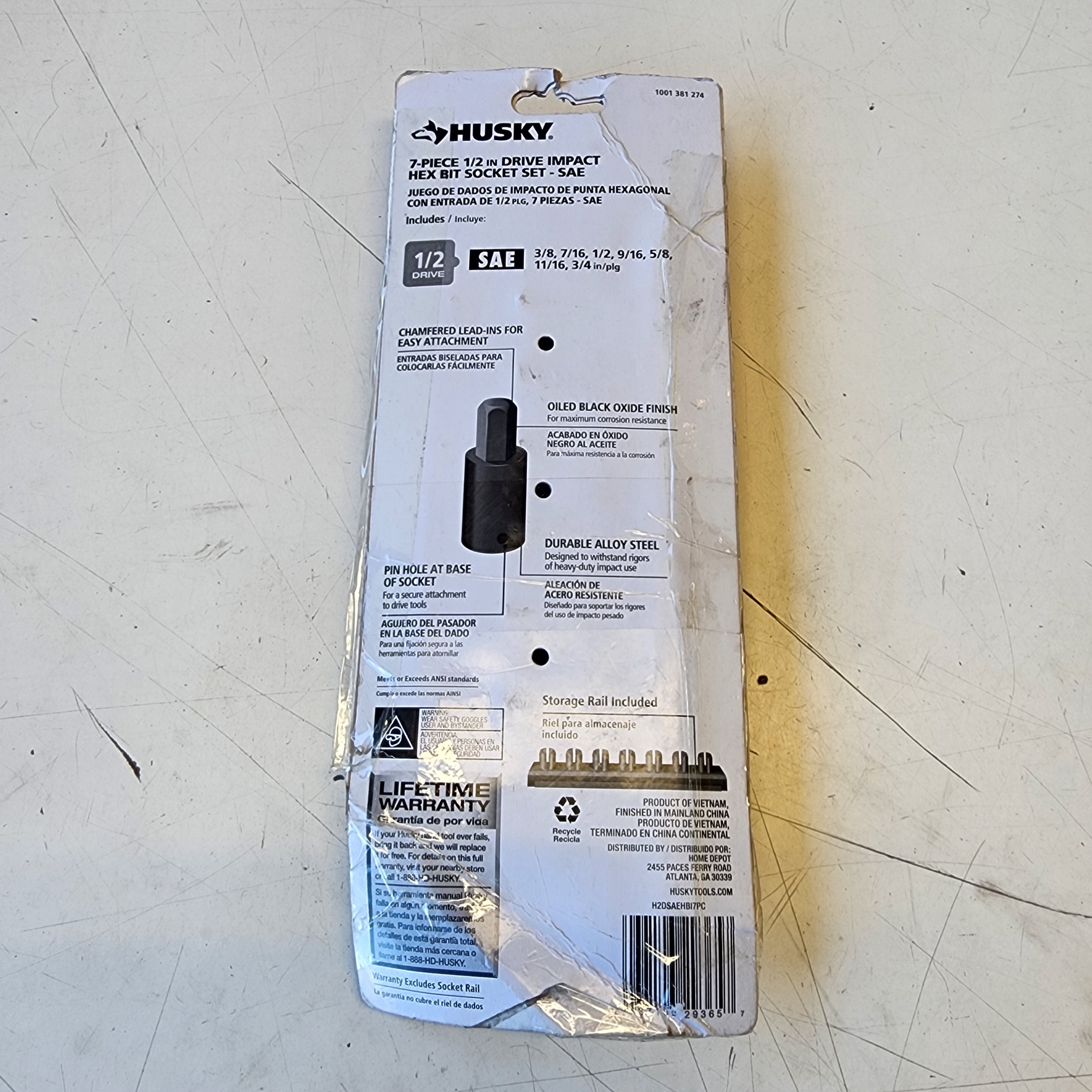 Husky socket set for automotive repair
