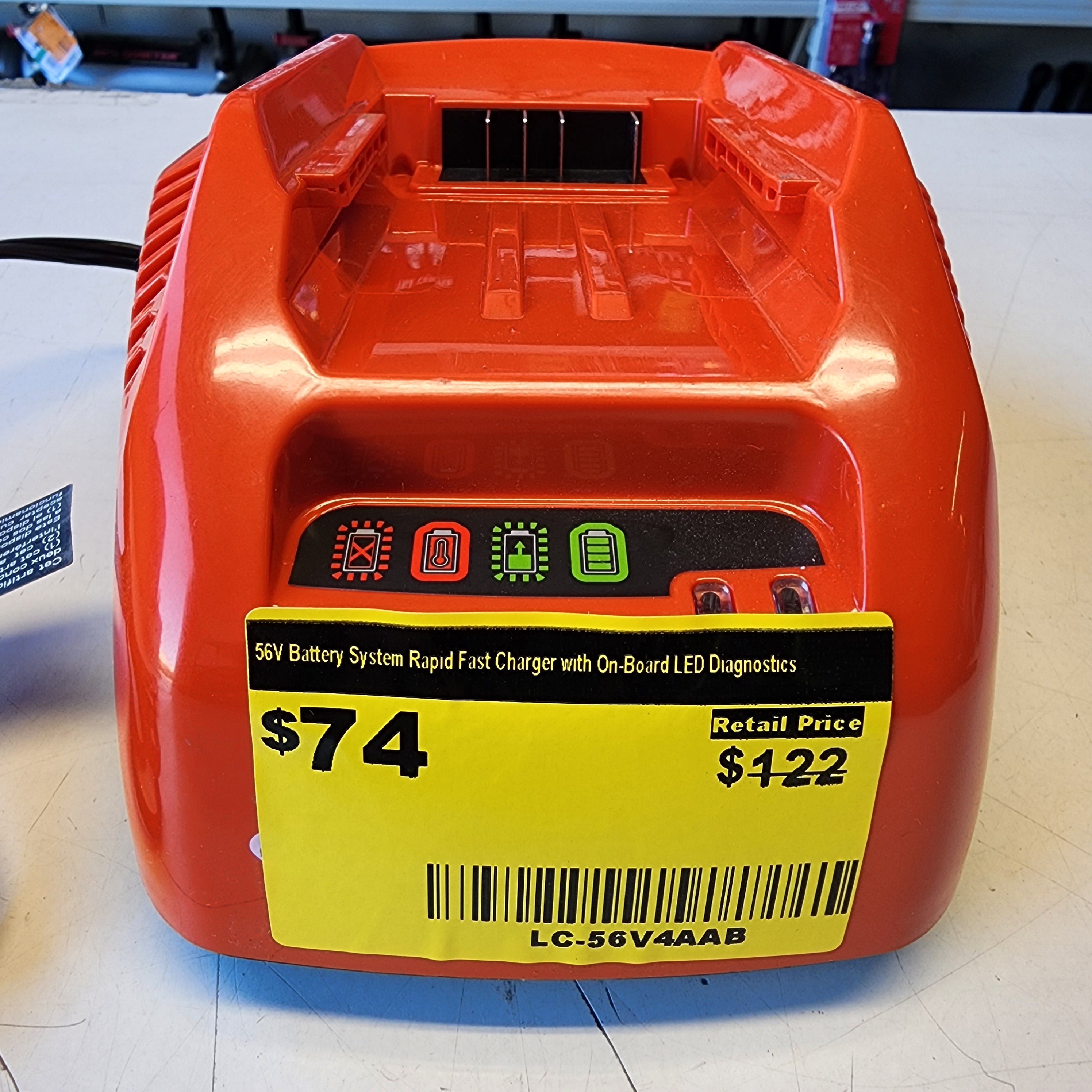 ECHO battery system 56V fast charger compact design with wall mount