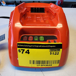 ECHO battery system 56V fast charger compact design with wall mount