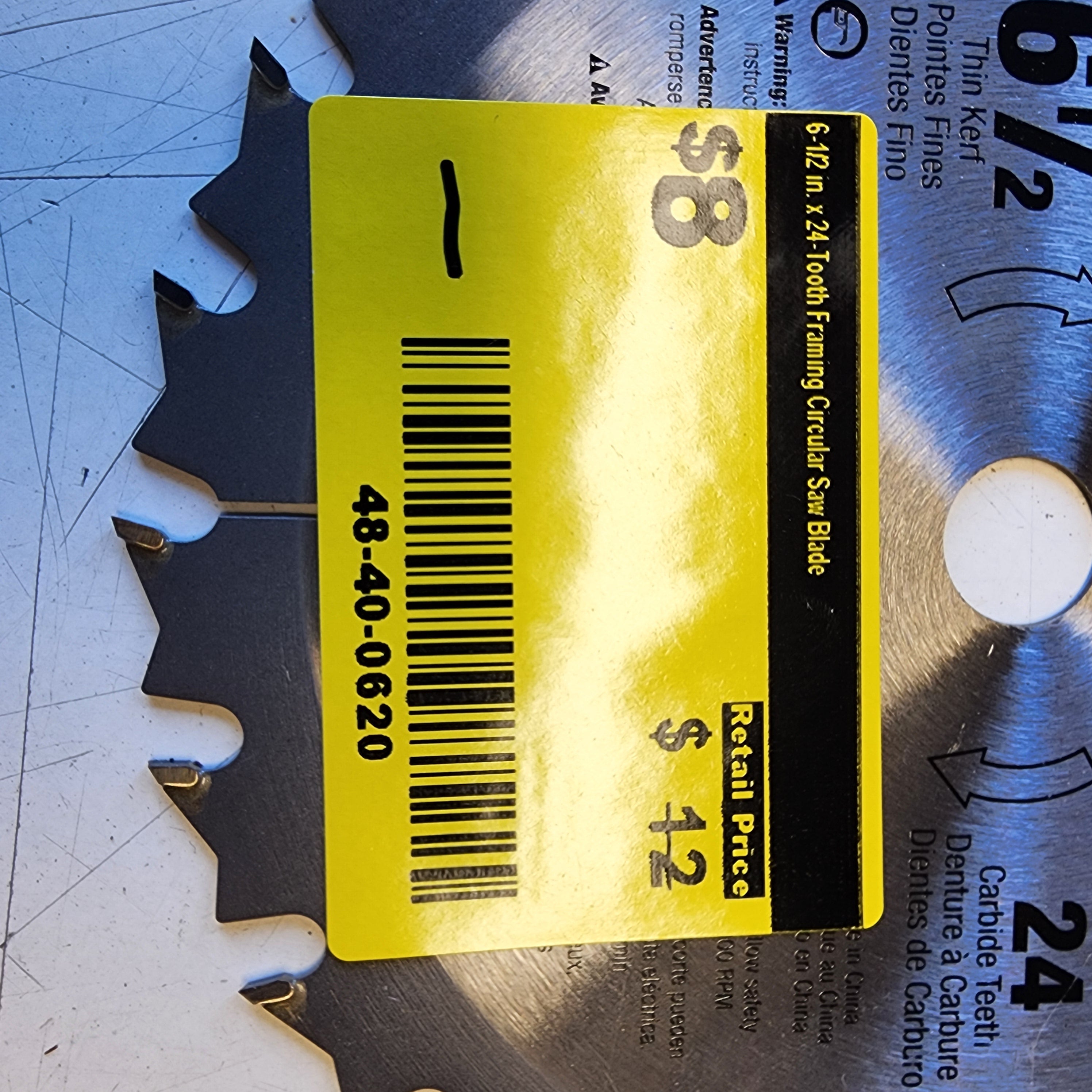 Milwaukee framing blade for cordless and corded circular saws