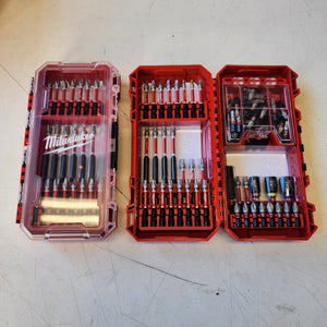 Milwaukee SHOCKWAVE alloy steel bit set with laser-etched size markings