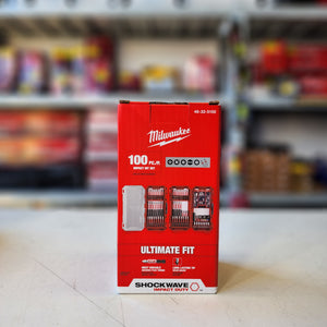 Milwaukee 100-piece screwdriver bit assortment case for workshop and jobsite use