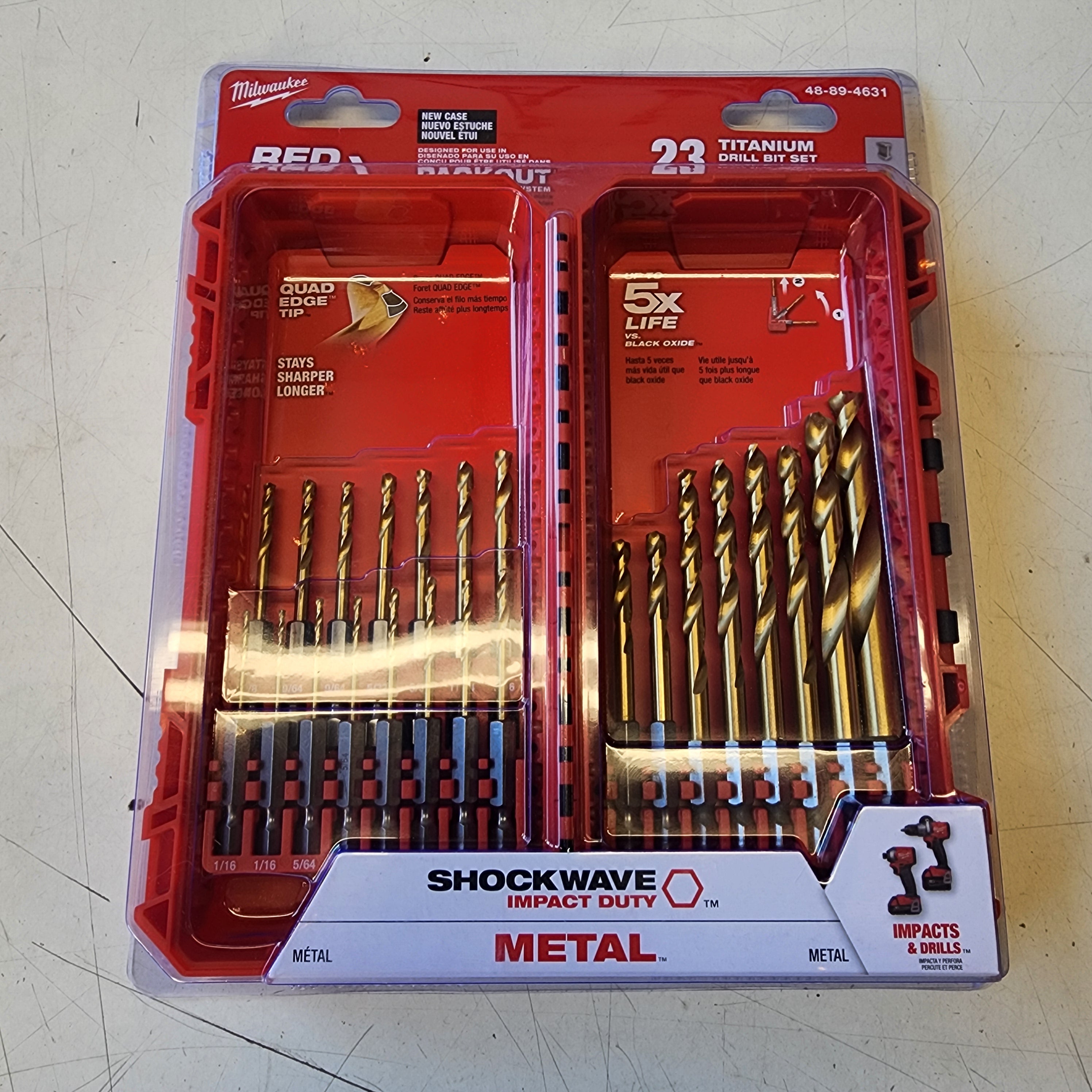 Milwaukee SHOCKWAVE Impact Duty Titanium Twist Drill Bit Set (23-Piece) – Model 1001294662 Milwaukee