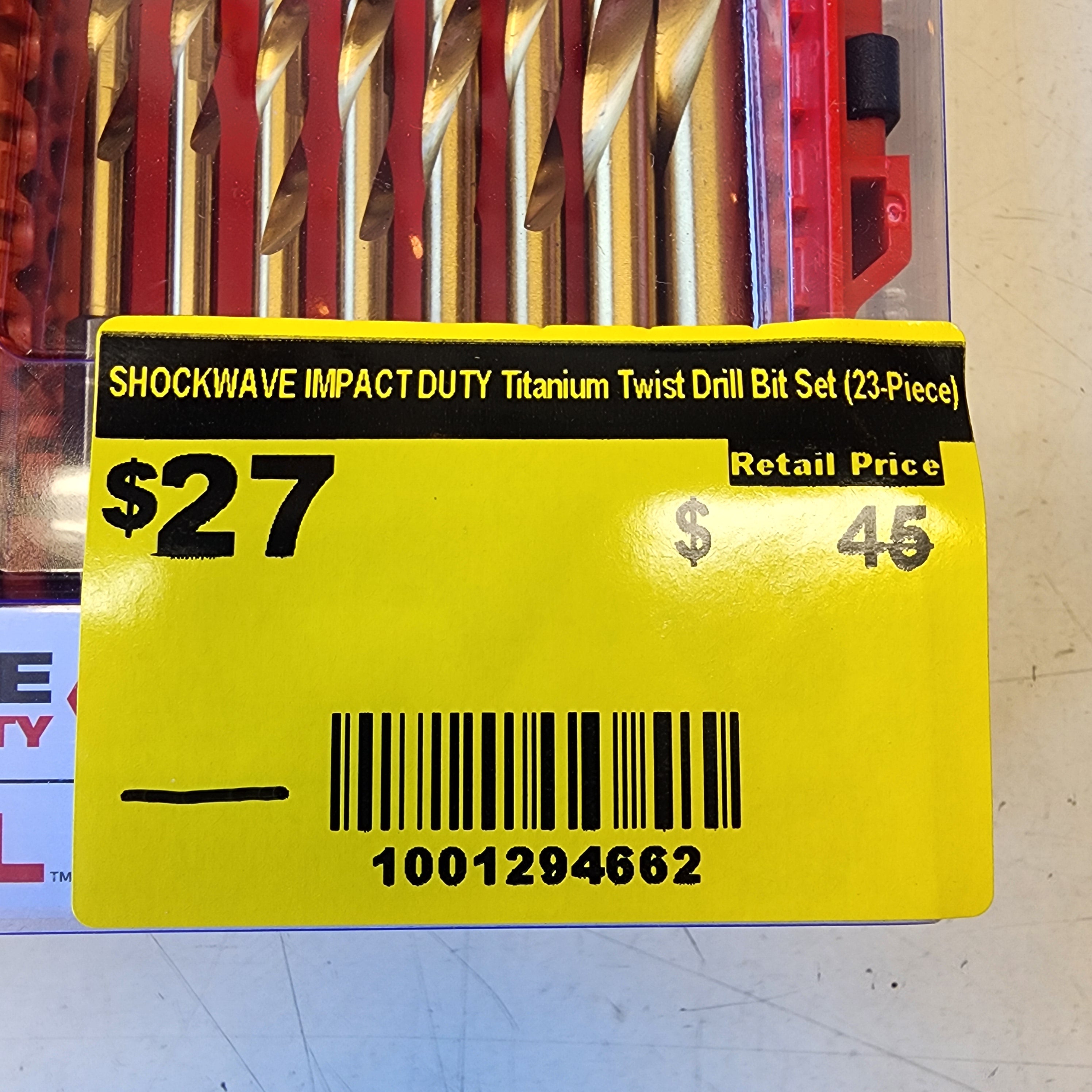 Milwaukee SHOCKWAVE Impact Duty Titanium Twist Drill Bit Set (23-Piece) – Model 1001294662 Milwaukee
