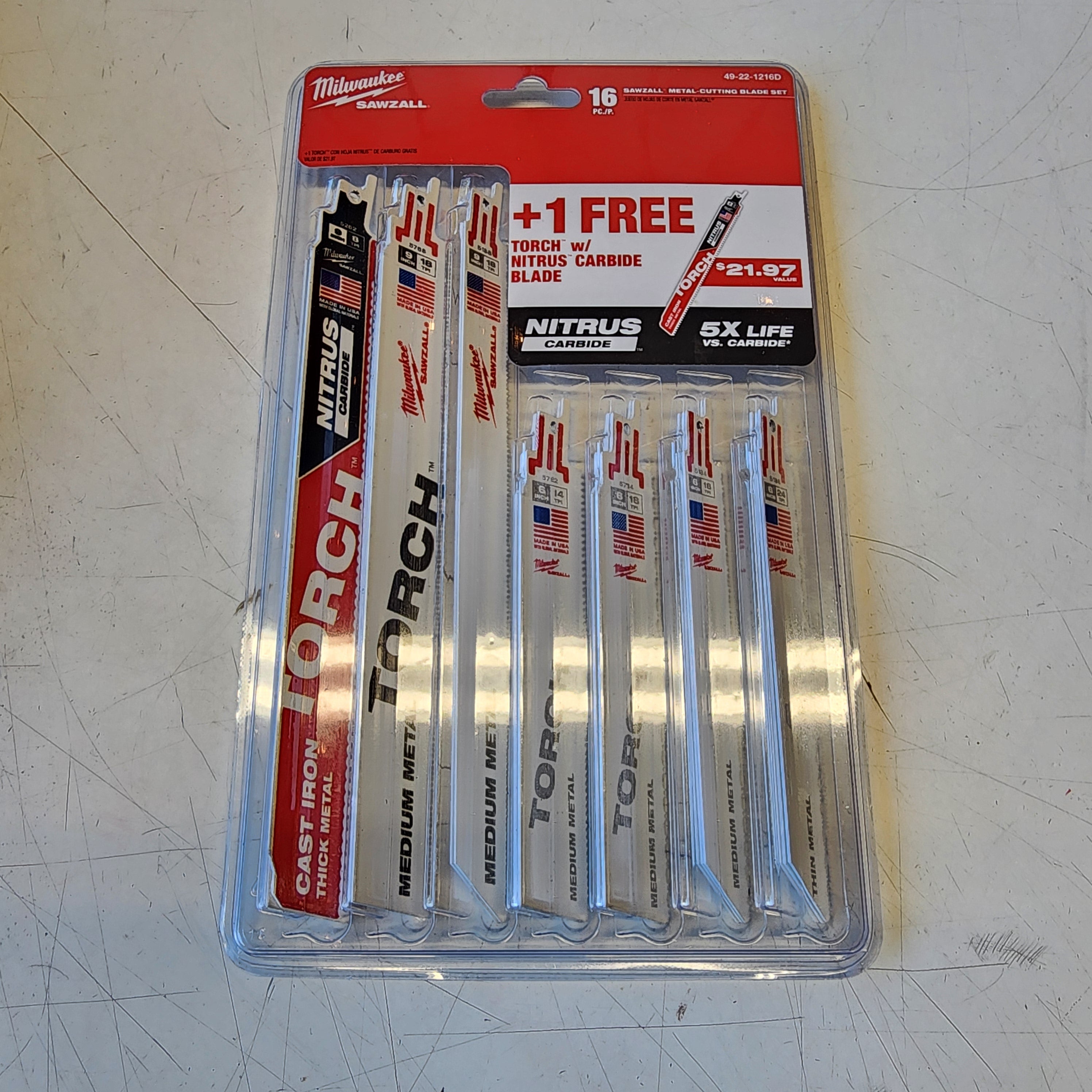 Milwaukee SAWZALL blades with 6 inch and 9 inch metal cutting blades