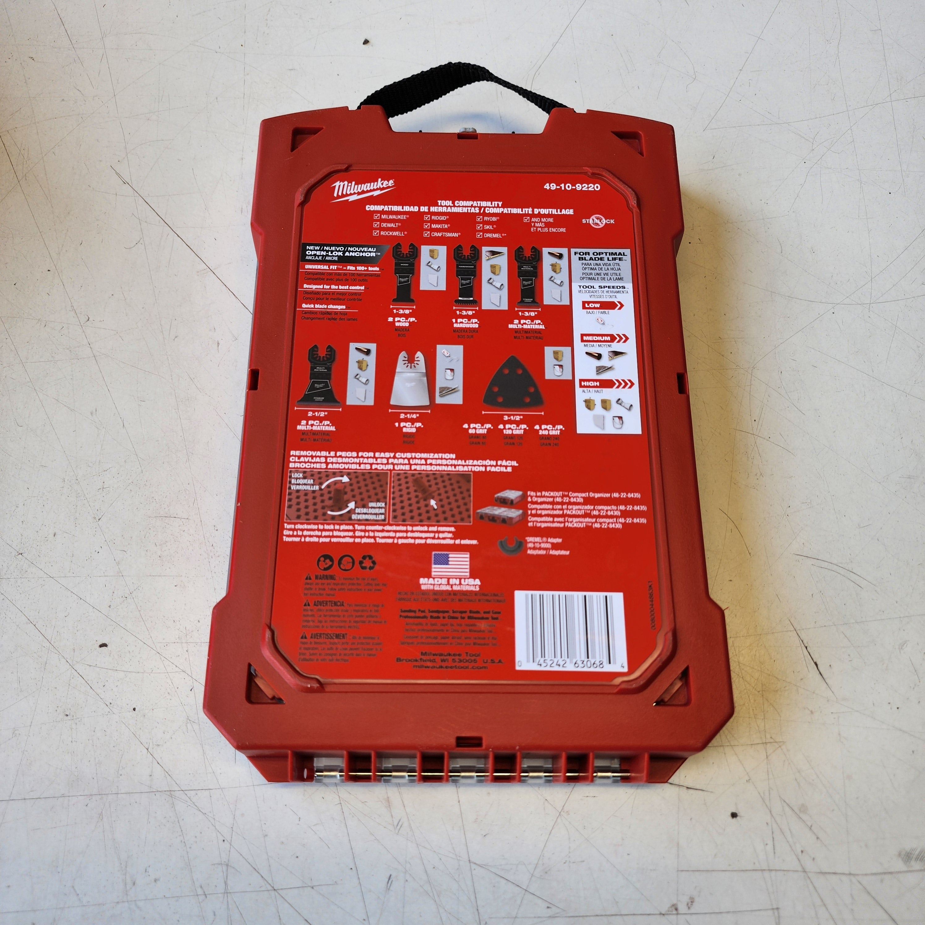 Milwaukee oscillating kit with modular storage case open box