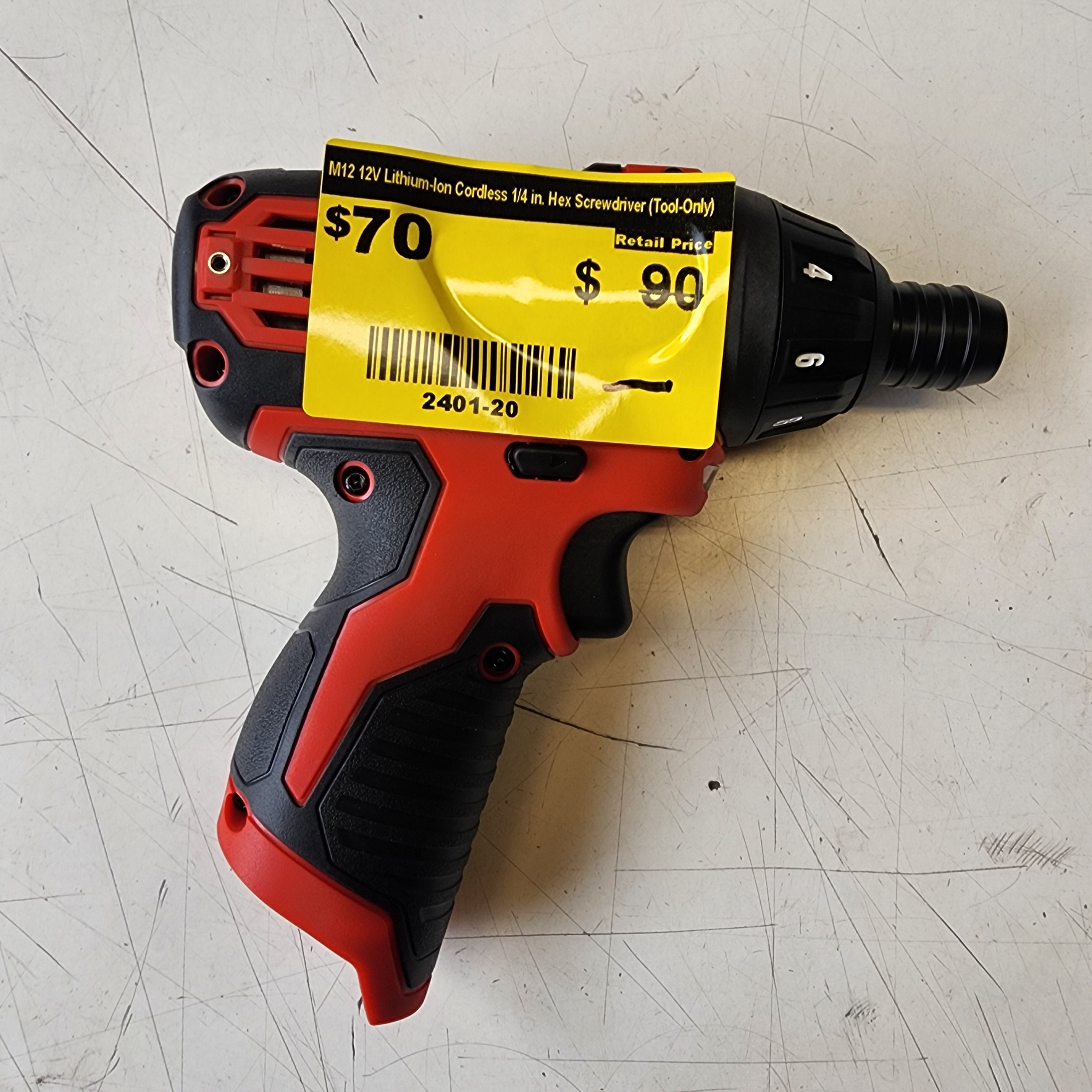 Milwaukee 12V compact screwdriver tool only no battery