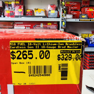 Milwaukee 18V brad nailer for carpentry