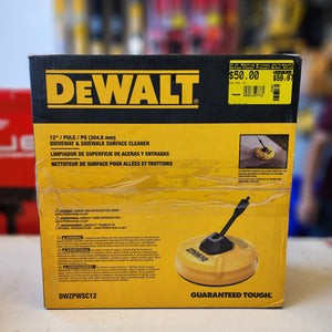 DEWALT 12 in surface cleaner rotating head for driveway cleaning attachment