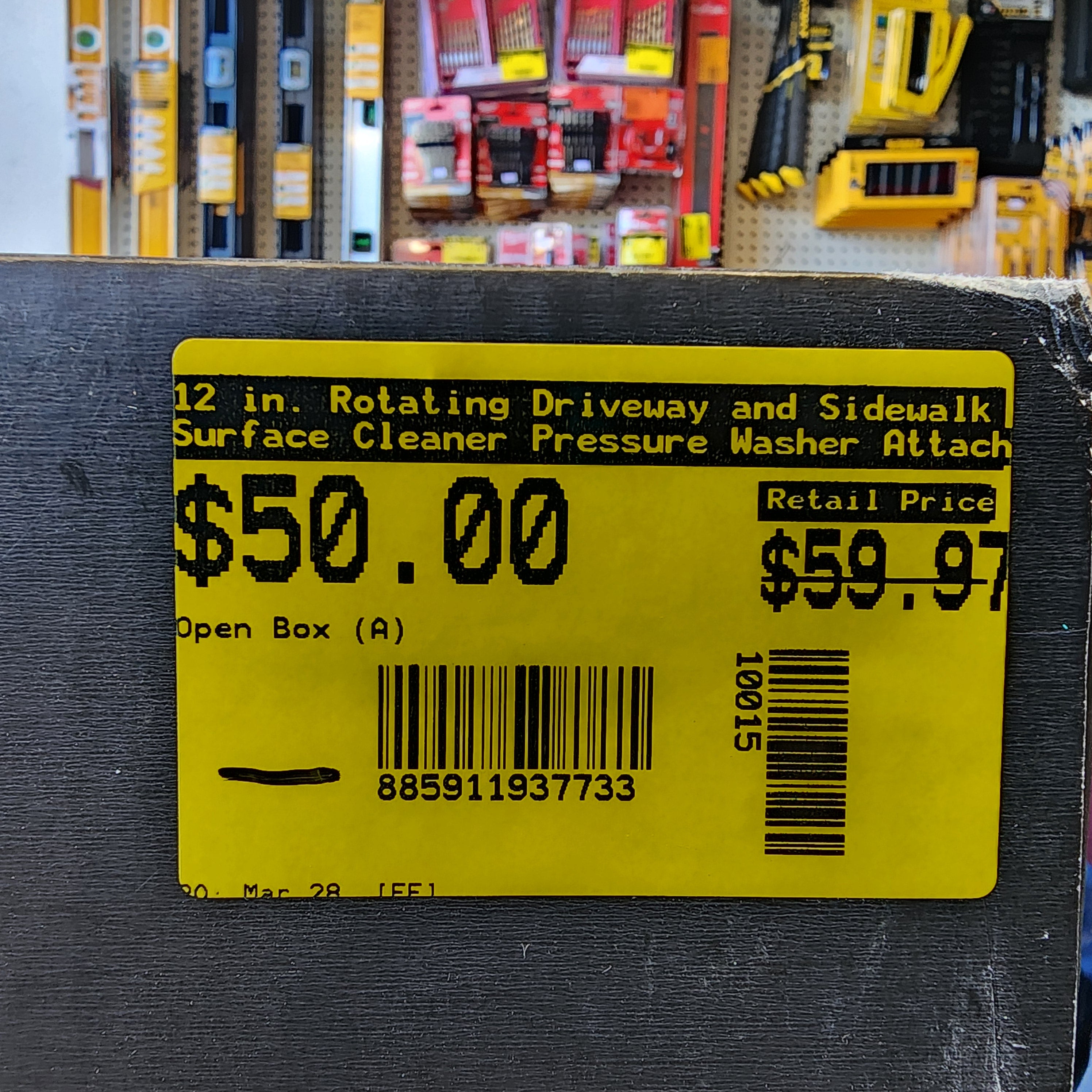 DEWALT 12 in surface cleaner rotating head for driveway cleaning attachment