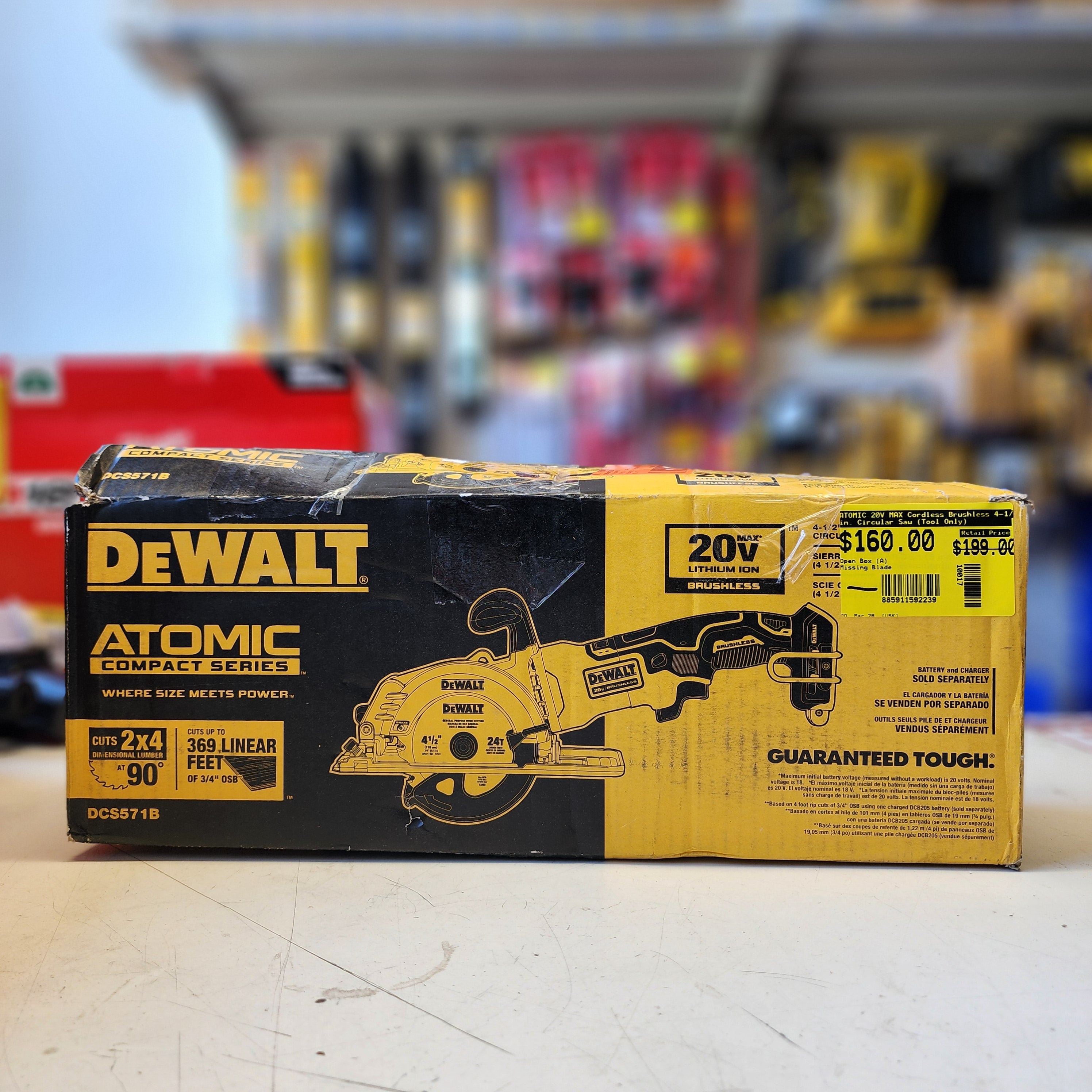 DEWALT DCS571B cordless circular saw brushless 20V compact design