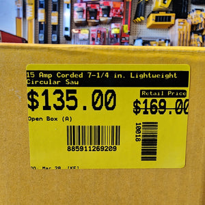 DEWALT lightweight circular saw 15 amp 7-1/4 inch high performance
