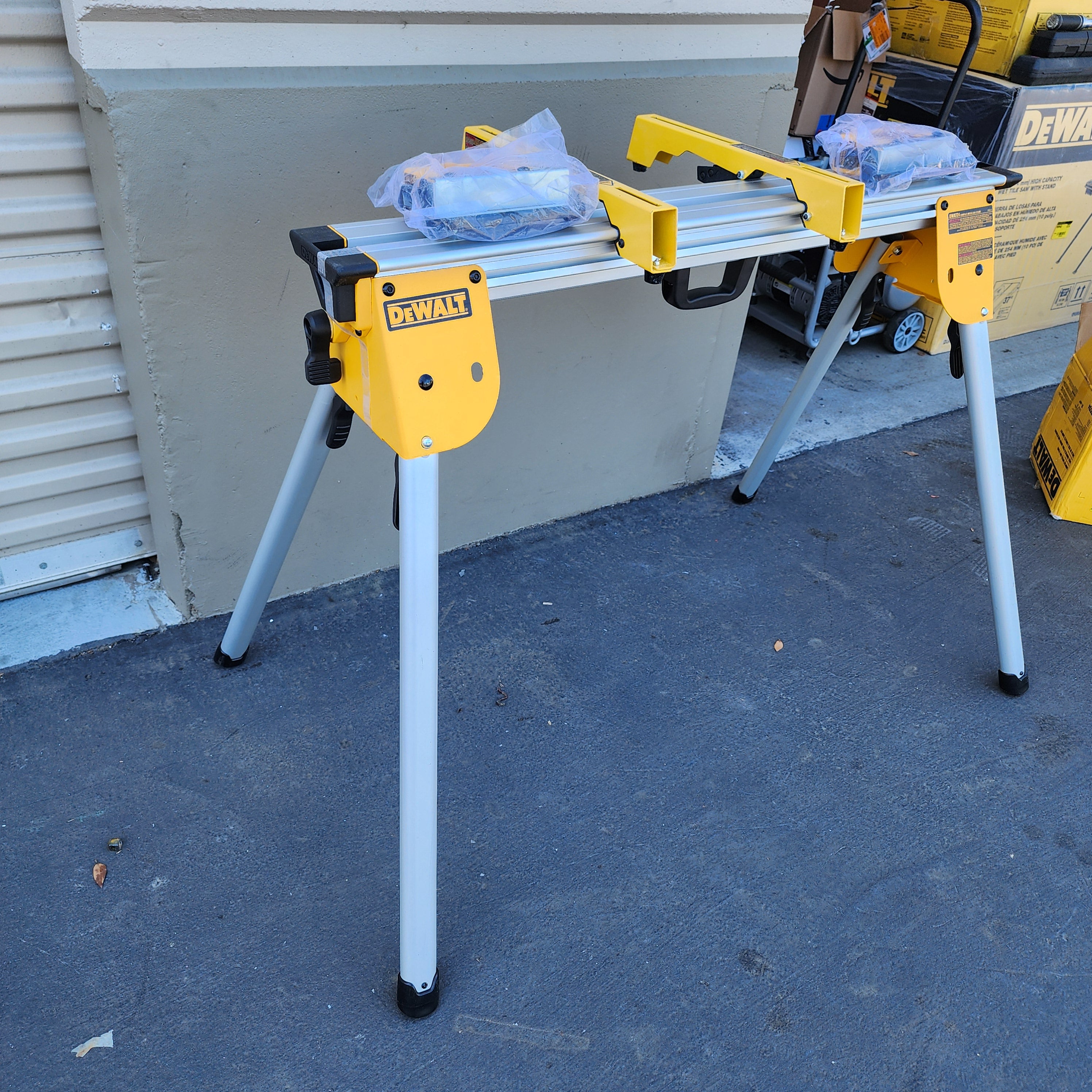 DEWALT DWX724 miter saw stand durable steel construction portable