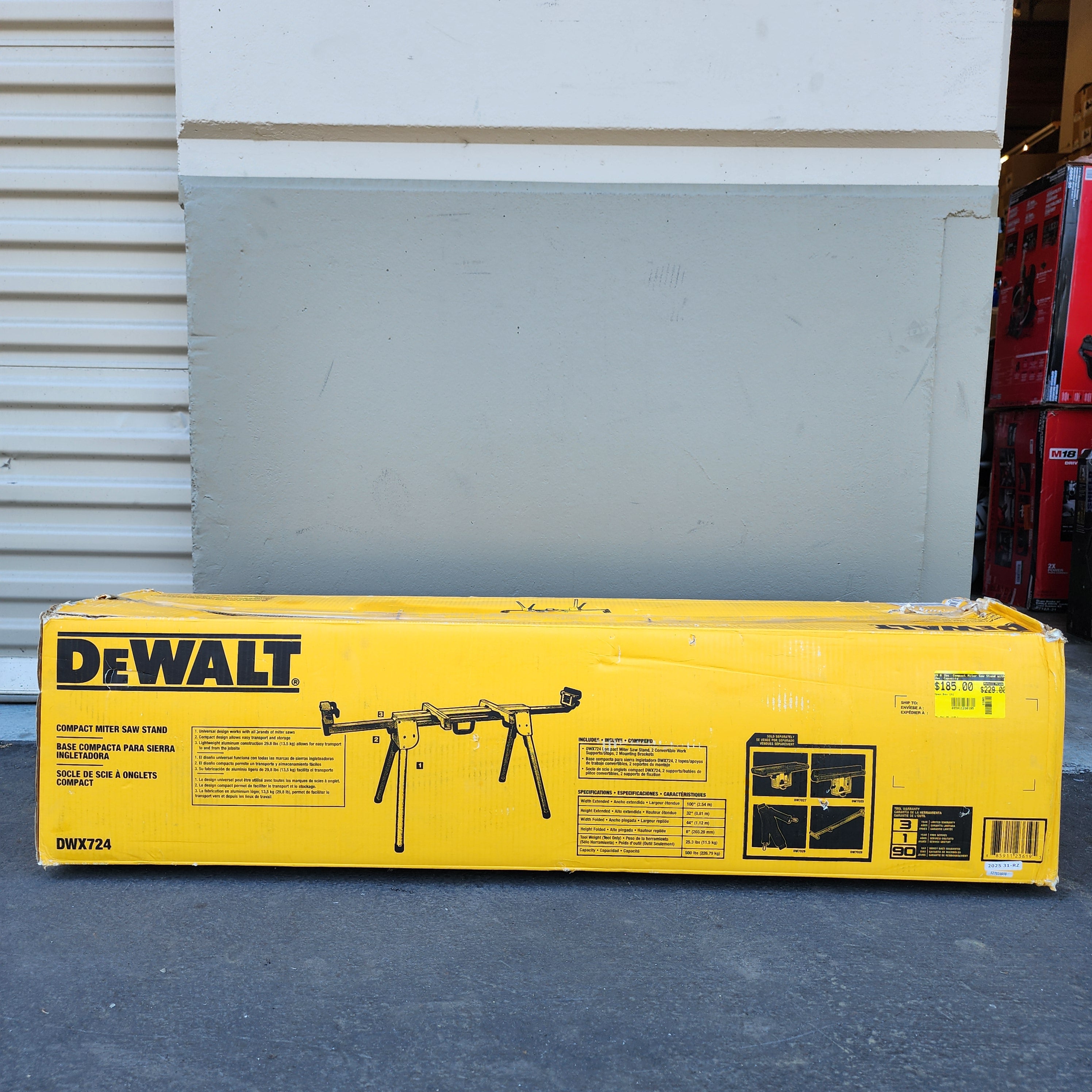 DEWALT DWX724 folding miter saw stand portable work support
