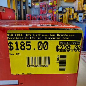 Milwaukee M18 saw for carpentry and framing